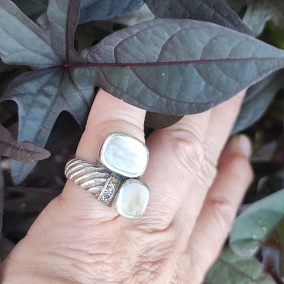 Vintage Deco style sterling wrap ring 5.5 - Picture 3 of 11